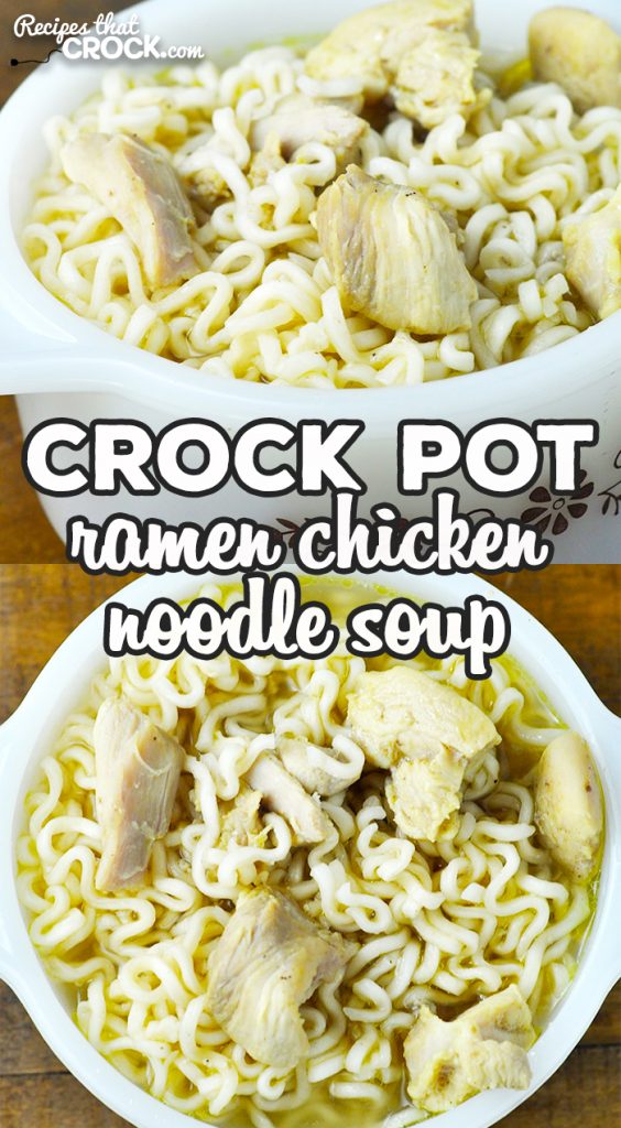 This Ramen Crock Pot Chicken Noodle Soup is simple, cheap, delicious and filling! You are going to love this wonderful recipe!