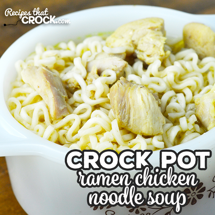 This Ramen Crock Pot Chicken Noodle Soup is simple, cheap, delicious and filling! You are going to love this wonderful recipe!