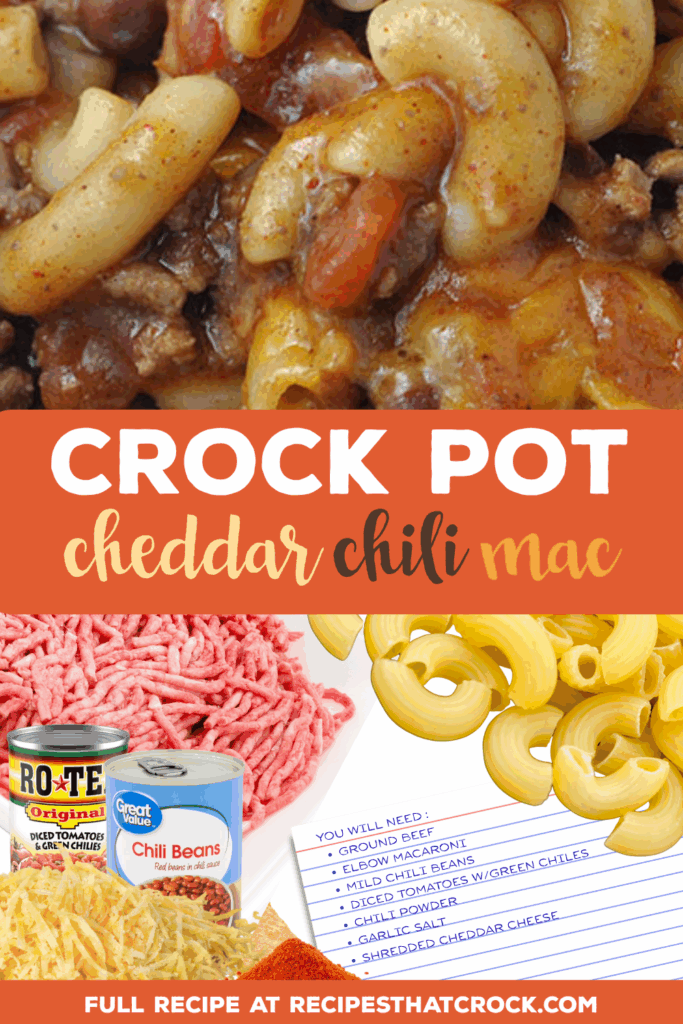 Oh my word folks! This Crock Pot Cheddar Chili Mac recipe is super simple to make, cooks quickly and is incredibly delicious! You are going to love it!
