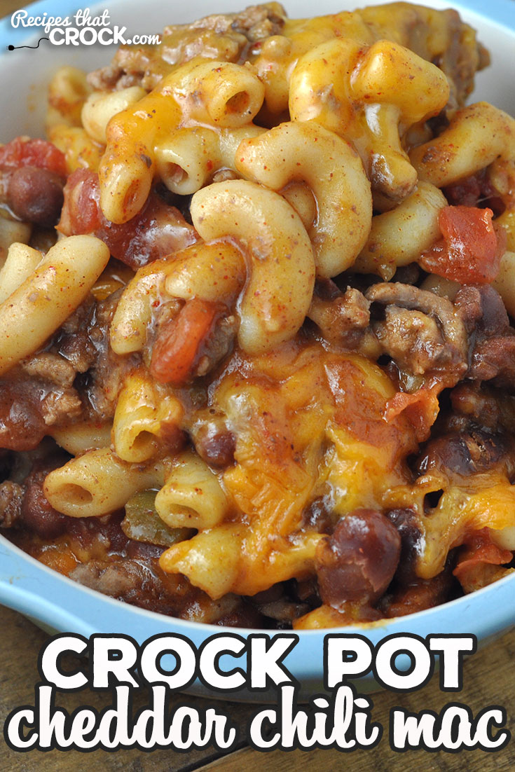 Oh my word folks! This Crock Pot Cheddar Chili Mac recipe is super simple to make, cooks quickly and is incredibly delicious! You are going to love it! via @recipescrock