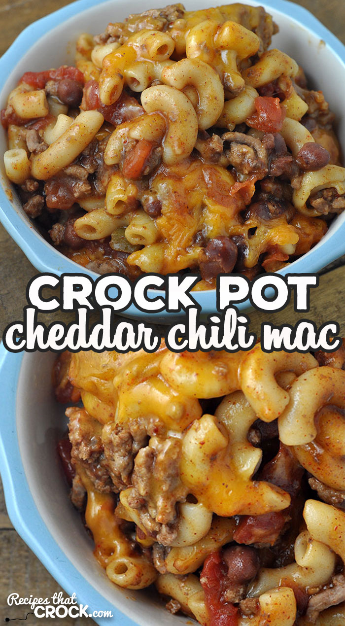 Oh my word folks! This Crock Pot Cheddar Chili Mac recipe is super simple to make, cooks quickly and is incredibly delicious! You are going to love it! via @recipescrock