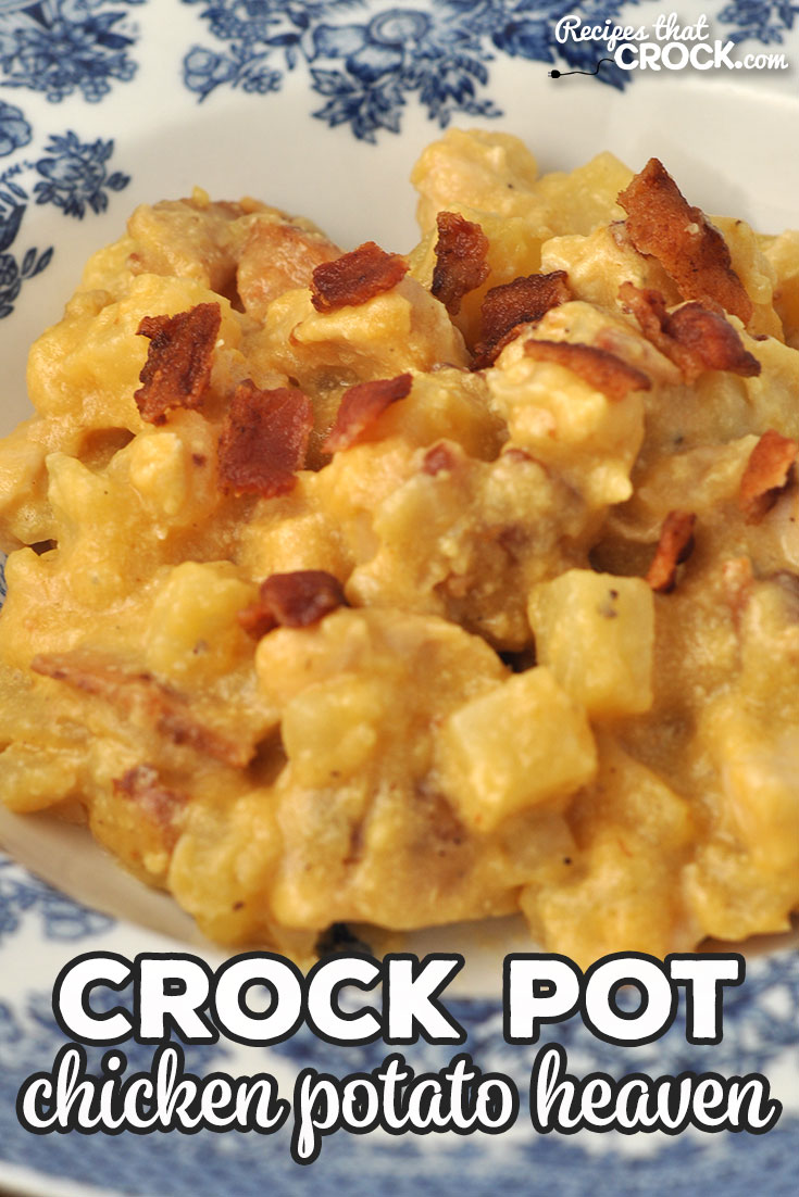 If you are looking for a heavenly dinner completely with cheese and bacon, you do not want to miss this Crock Pot Chicken Potato Heaven! Yum!