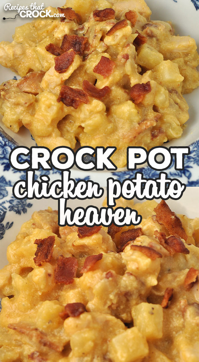 If you are looking for a heavenly dinner completely with cheese and bacon, you do not want to miss this Crock Pot Chicken Potato Heaven! Yum! via @recipescrock