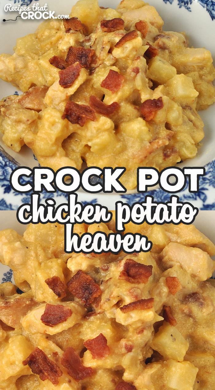 If you are looking for a heavenly dinner completely with cheese and bacon, you do not want to miss this Crock Pot Chicken Potato Heaven! Yum! via @recipescrock