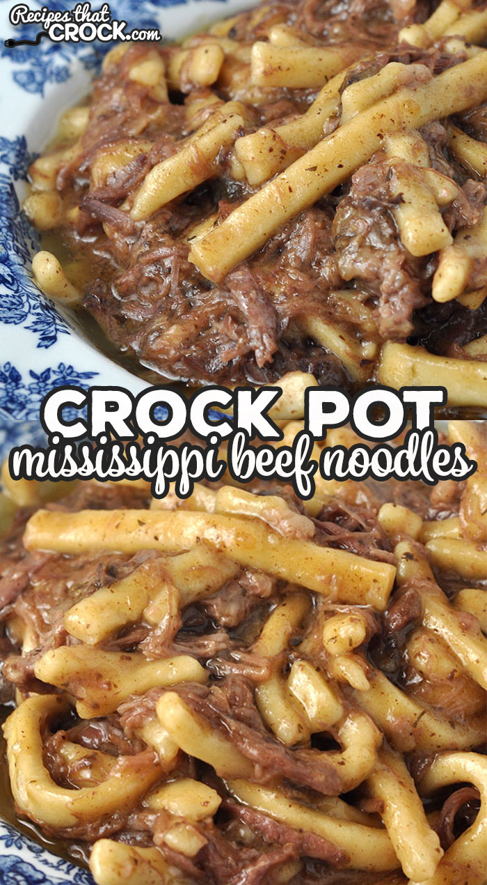 This Crock Pot Mississippi Beef Noodles recipe takes beef noodles up to the next level! The flavor is amazing, and it is super easy to make! via @recipescrock