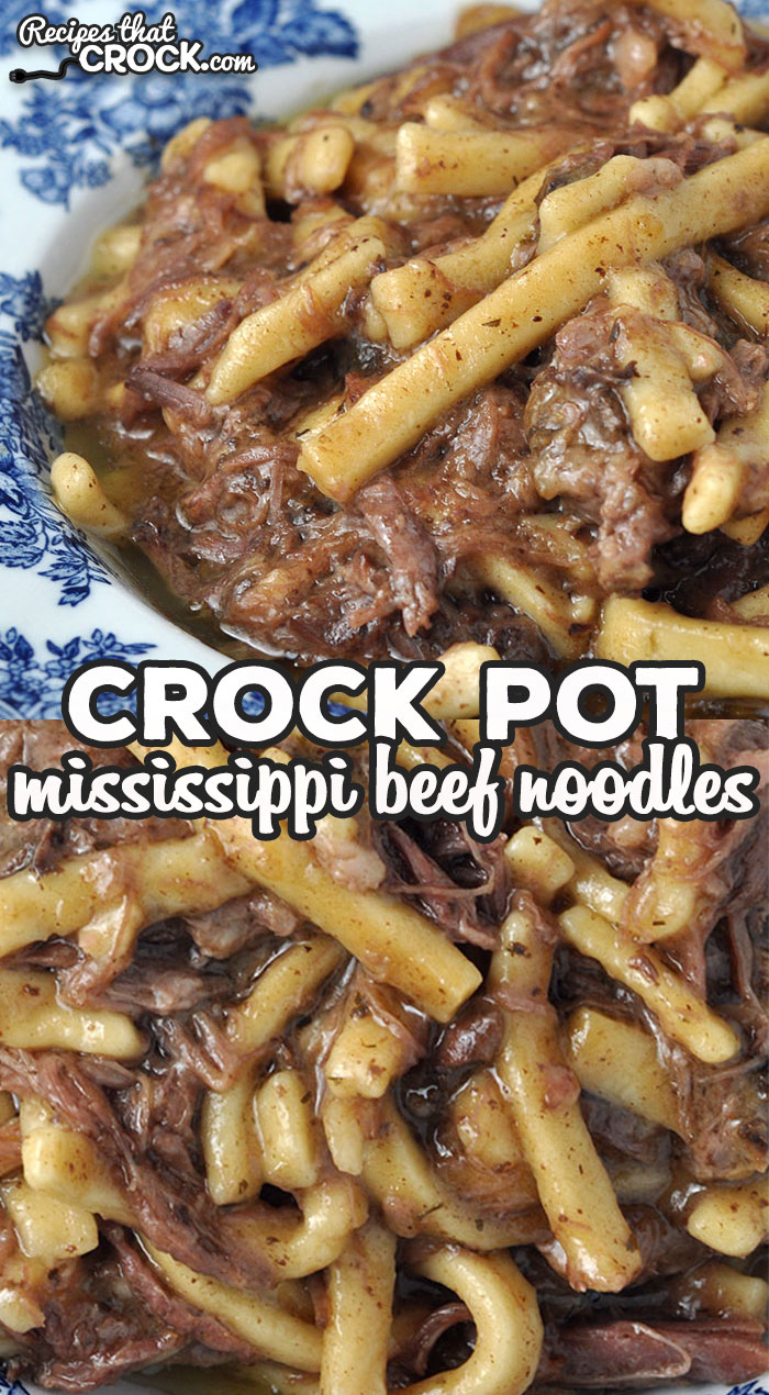This Crock Pot Mississippi Beef Noodles recipe takes beef noodles up to the next level! The flavor is amazing, and it is super easy to make! via @recipescrock
