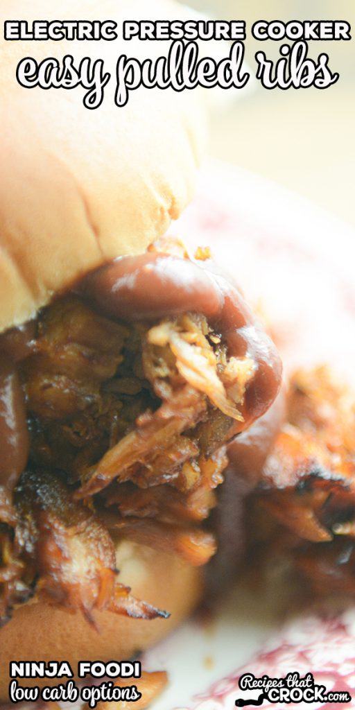 Our Electric Pressure Cooker Easy Pulled Ribs are quick and easy to make and turn out tender every time! We've included the optional Air Crisp step for Ninja Foodi cooks! We're also sharing low carb options to enjoy this dish.