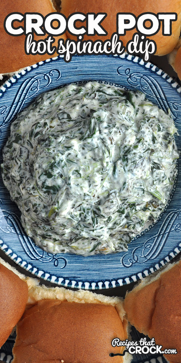 If you are looking for a delicious dip to serve at a get together or just to have as a treat at your house, you do not want to miss this Hot Crock Pot Spinach Dip! It is easy to make and delicious! via @recipescrock