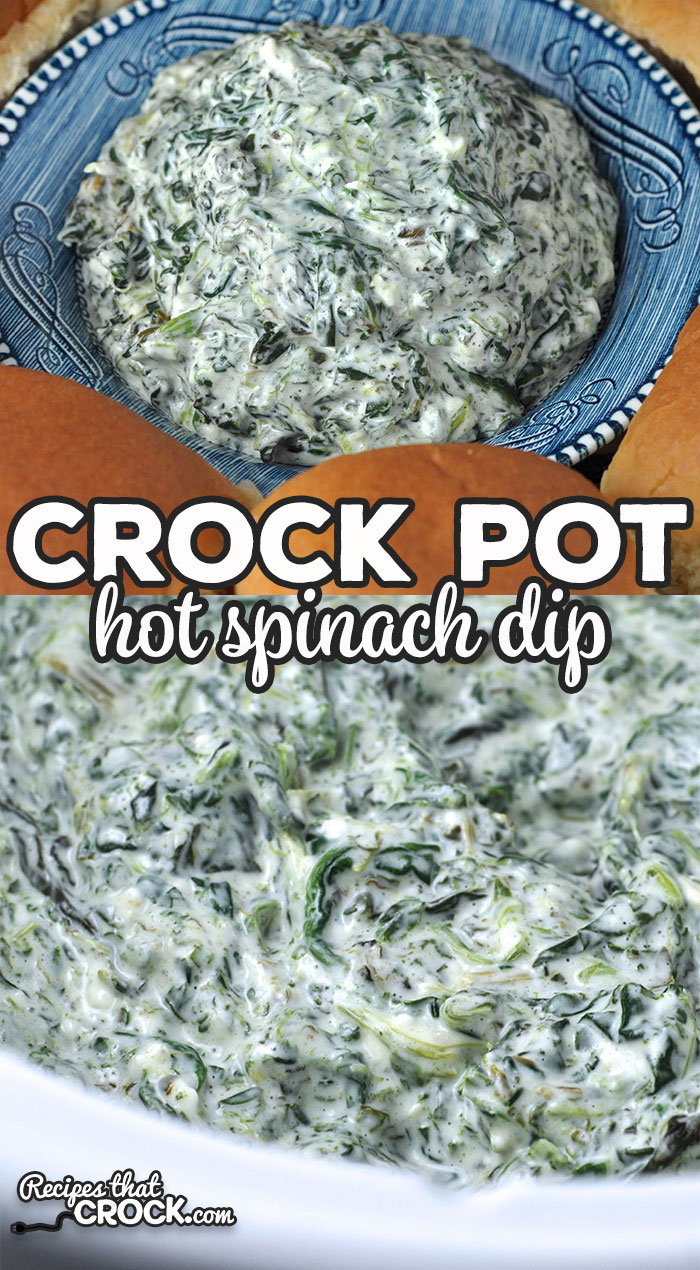If you are looking for a delicious dip to serve at a get together or just to have as a treat at your house, you do not want to miss this Hot Crock Pot Spinach Dip! It is easy to make and delicious!