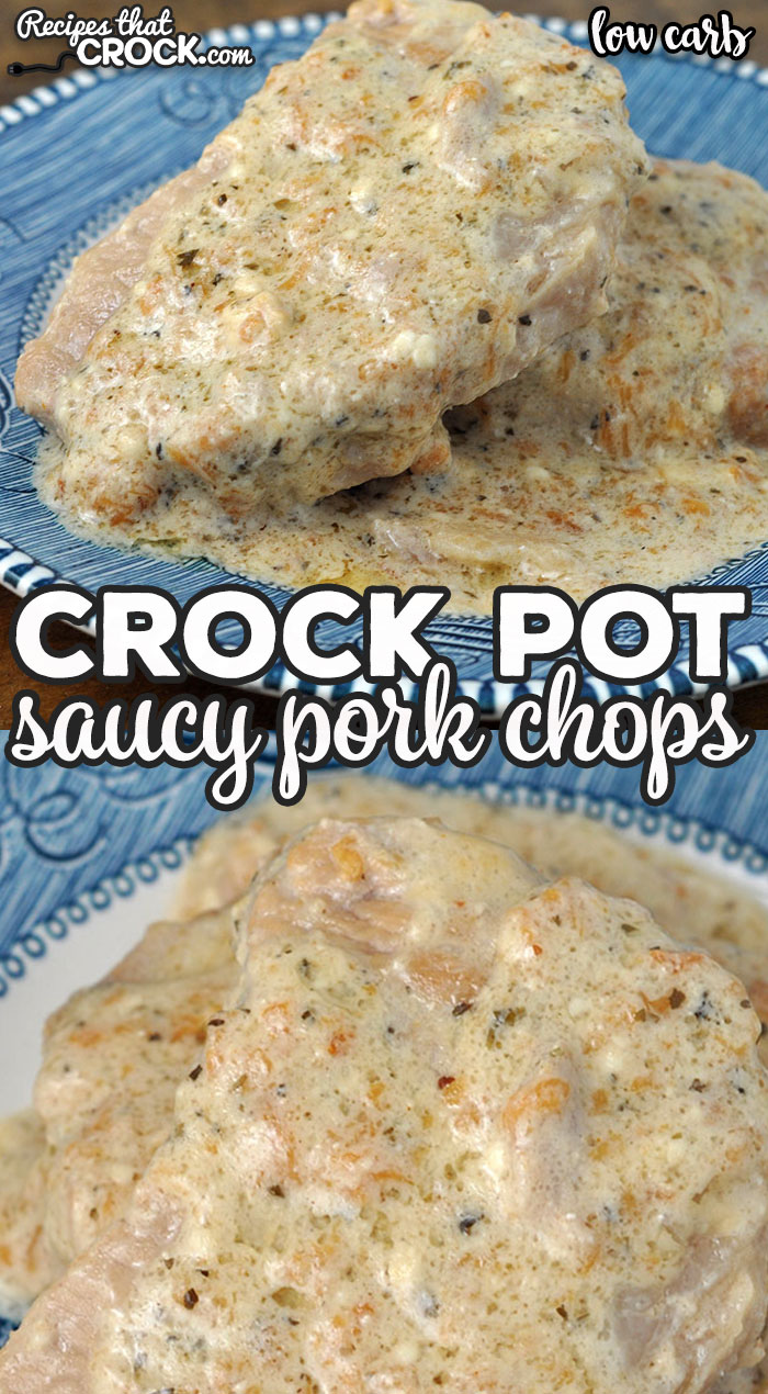 This Low Carb Crock Pot Saucy Pork Chops recipe gives you a tender pork chop with an incredible savory sauce that is loved even by carb lovers! via @recipescrock