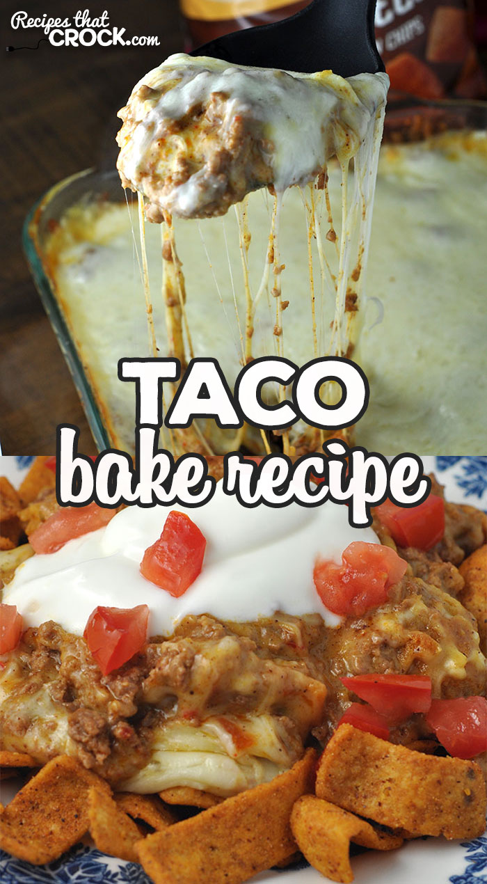 This Taco Bake oven recipe is a delicious tried and true family favorite that your loved ones will be asking for again and again! via @recipescrock