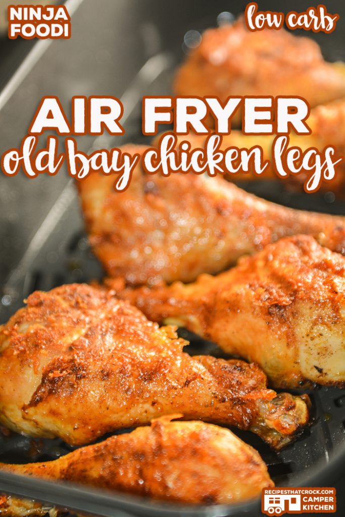 Our Air Fryer Old Bay Chicken Legs are a super simple way to make incredible fried chicken in your Ninja Foodi or traditional air fryer. No one will believe they are low carb too!