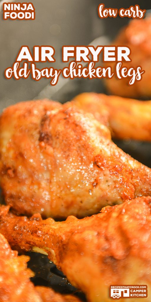 Our Air Fryer Old Bay Chicken Legs are a super simple way to make incredible fried chicken in your Ninja Foodi or traditional air fryer. No one will believe they are low carb too!