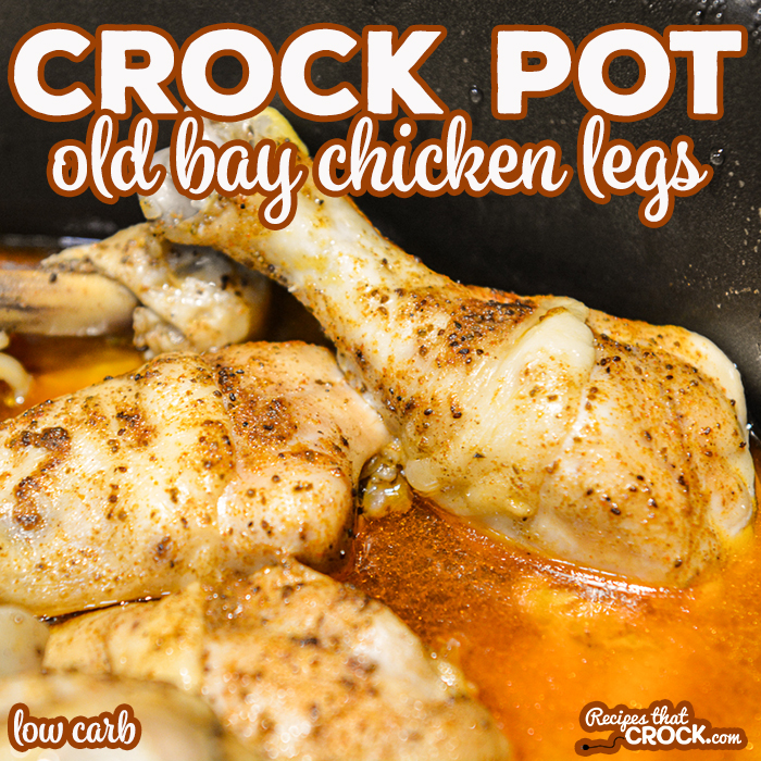 These Crock Pot Old Bay Chicken Legs are flavorful, low carb and incredibly simple to make! Everyone will be asking you for this recipe and won't believe you when you tell them how easy it is!