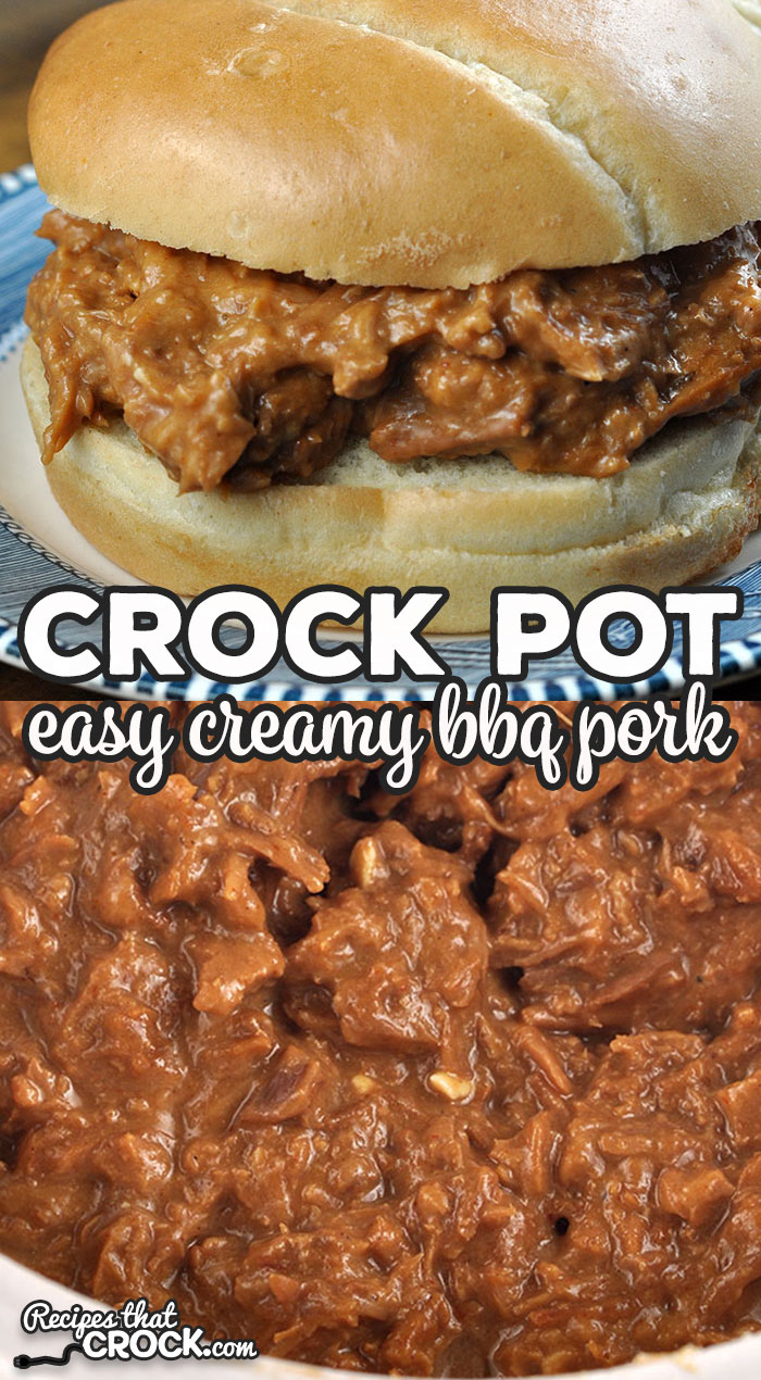 This Easy Creamy Crock Pot BBQ Pork recipe will be the easiest and quickest pulled pork recipe you will ever make, and it tastes delicious too!