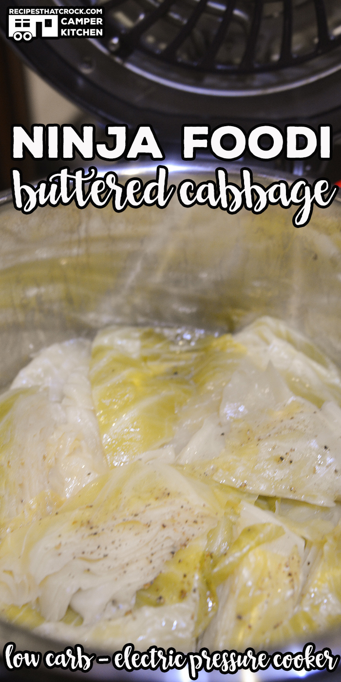 Ninja Foodi Buttered Cabbage is an easy Electric Pressure Cooker recipe for this low carb side dish! via @recipescrock