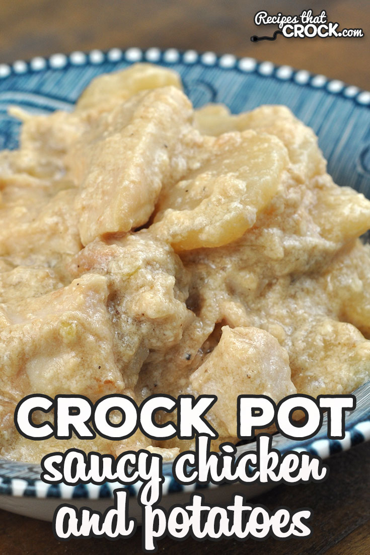 If you are in the mood for some delicious comfort food, try this Saucy Crock Pot Chicken and Potatoes recipe. The flavor is wonderful! via @recipescrock