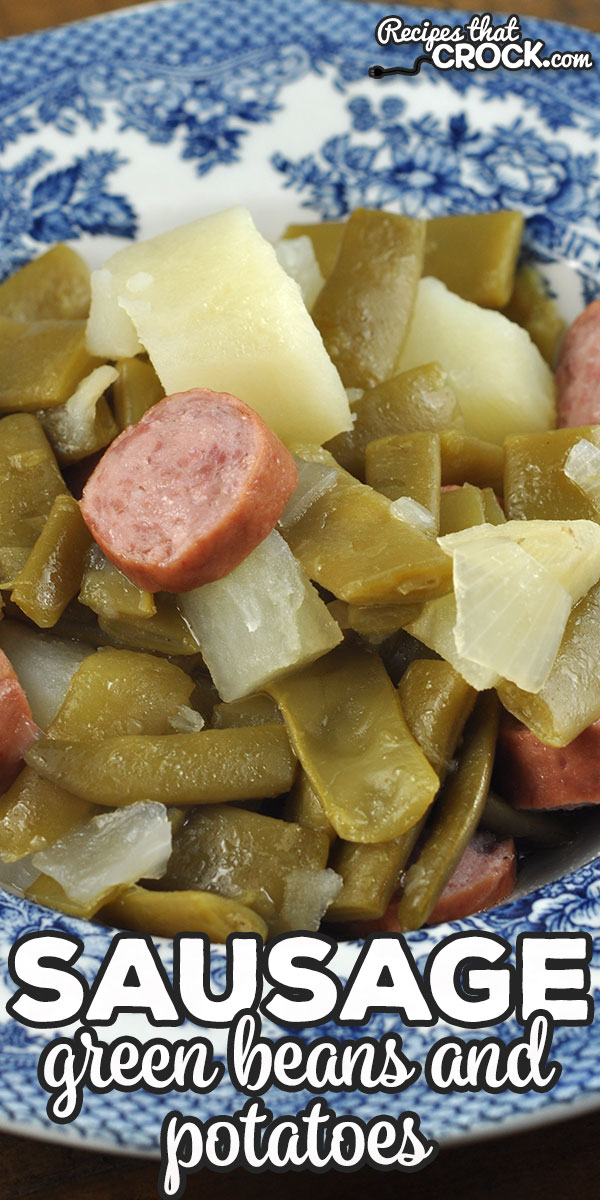 This Sausage Green Beans and Potatoes recipe for your stove top is our tried and true, family favorite recipe! It is delicious and filling! via @recipescrock