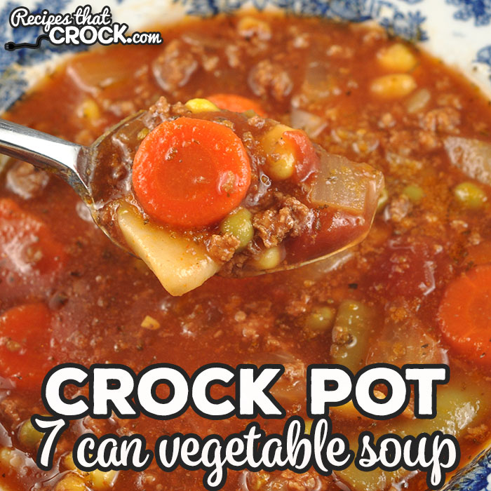 It does not get much easier than this 7 Can Crock Pot Vegetable Soup recipe. It is not only easy, but absolutely delicious! The flavor is wonderful!