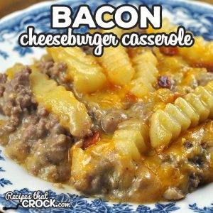 This Bacon Cheeseburger Casserole oven recipe is super easy to make and is ready in under and hour. My entire family gobble it up! I bet yours will too!