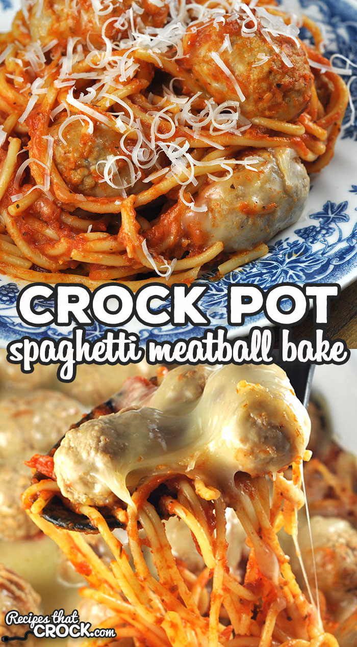 If you want an easy, delicious and hearty meal, check out this Crock Pot Spaghetti Meatball Bake. It is so yummy and sure to please all who eat at your table!