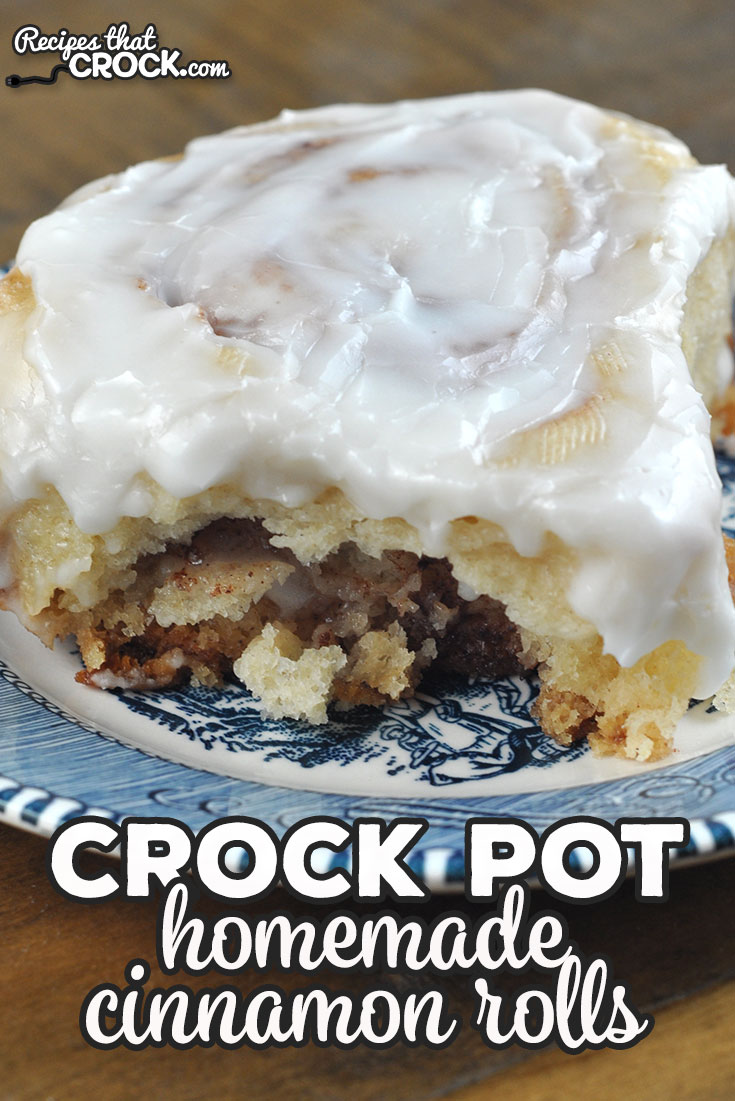 These Homemade Crock Pot Cinnamon Rolls are absolutely delicious and can be made when on vacation or anytime your oven is not available! via @recipescrock
