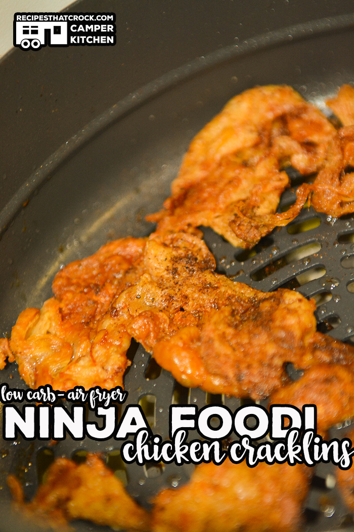 Ninja Foodi Air Fryer Chicken Cracklins (Low Carb) via @recipescrock
