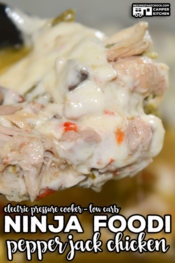 Our Ninja Foodi Pepper Jack Chicken (Electric Pressure Cooker - Low Carb) is a long time reader favorite. Tender chicken, flavorful veggies and spicy pepper jack cheese make this one pot meal a regular on our meal rotation.