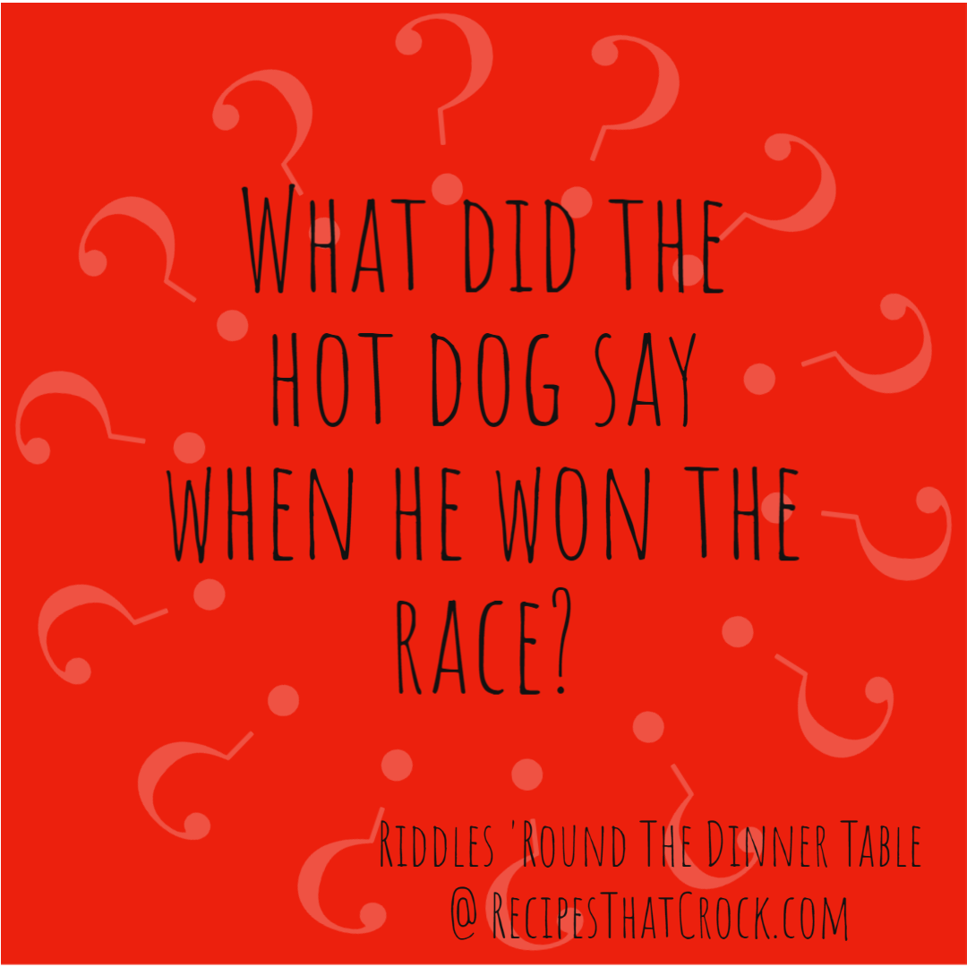 What did the hot dog say when he won the race?