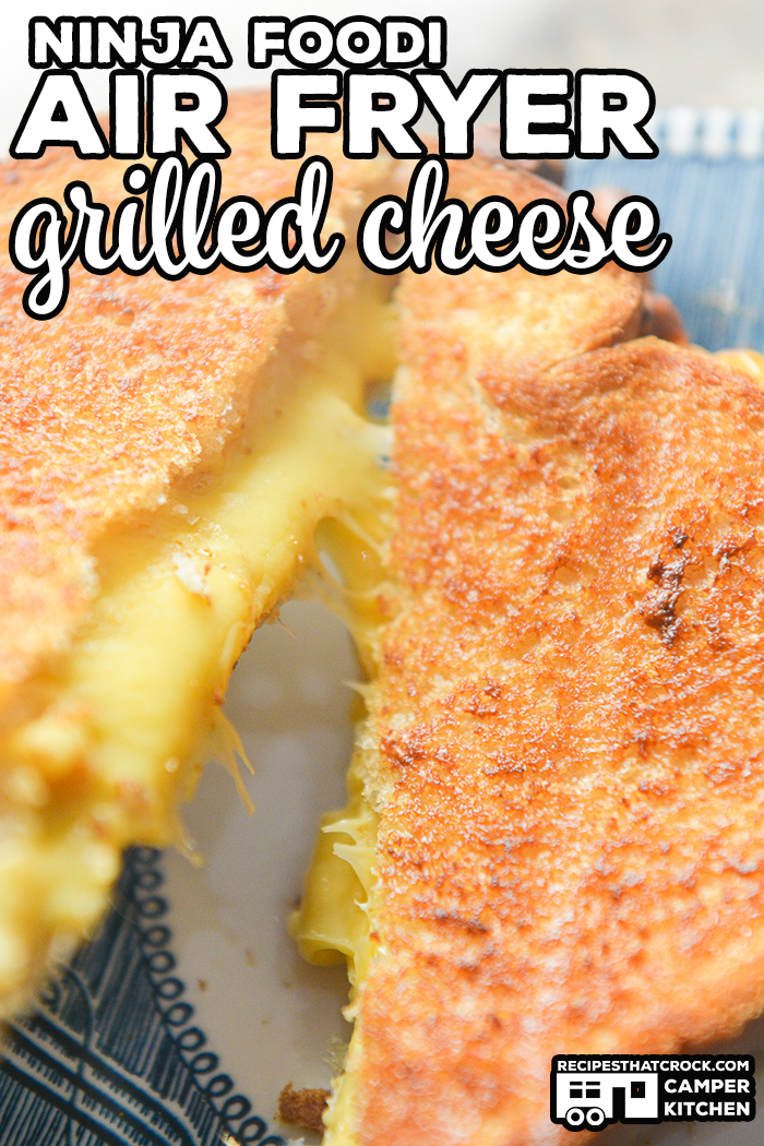This recipe for Air Fryer Grilled Cheese is a super easy Ninja Foodi or traditional Air Fryer recipe that makes a perfectly toasted outside and melted cheesy inside. Low carb options too! via @recipescrock