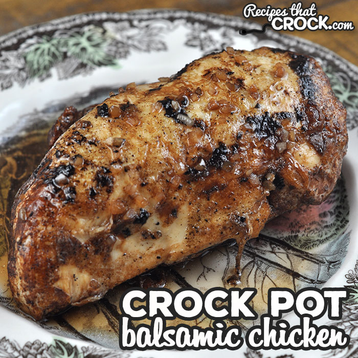 I love a good recipe that is delicious too, don't you?! This Balsamic Crock Pot Chicken definitely checks off both boxes! You are going to love it!