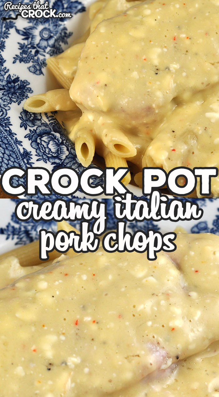 Take dinner up a notch with this amazing Creamy Italian Crock Pot Pork Chops recipe! It is simple to throw together with a phenomenal flavor!