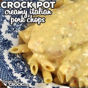 Take dinner up a notch with this amazing Creamy Italian Crock Pot Pork Chops recipe! It is simple to throw together with a phenomenal flavor!