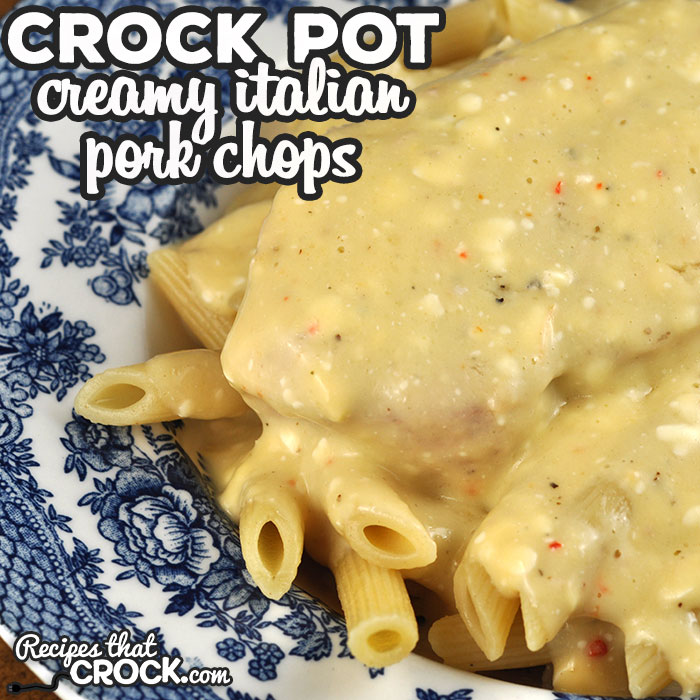 Take dinner up a notch with this amazing Creamy Italian Crock Pot Pork Chops recipe! It is simple to throw together with a phenomenal flavor!