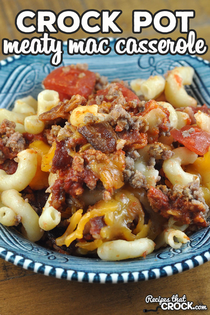 This Crock Pot Meaty Mac Casserole recipe was an instant hit at my house! I bet you and your loved ones will love it as well! Better yet? It is easy to make! via @recipescrock