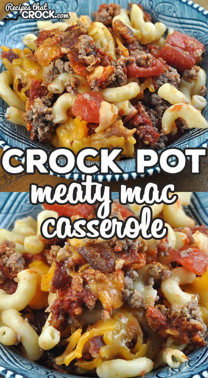 This Crock Pot Meaty Mac Casserole recipe was an instant hit at my house! I bet you and your loved ones will love it as well! Better yet? It is easy to make! via @recipescrock
