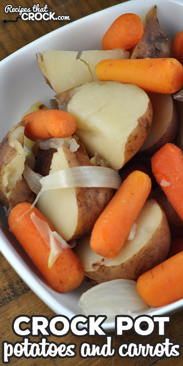 If you want an easy way to have veggies for a few meals, check out this Crock Pot Potatoes and Carrots recipe! Everyone will devour their veggies happily with this recipe! via @recipescrock