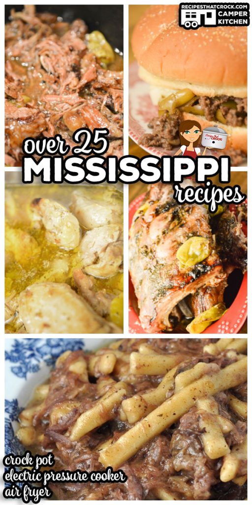 Do you enjoy Mississippi Pot Roast? Mississippi Chicken? Check out our collection of over 25 Mississippi Recipes for your Crock Pot, Electric Pressure Cooker and Air Fryer.