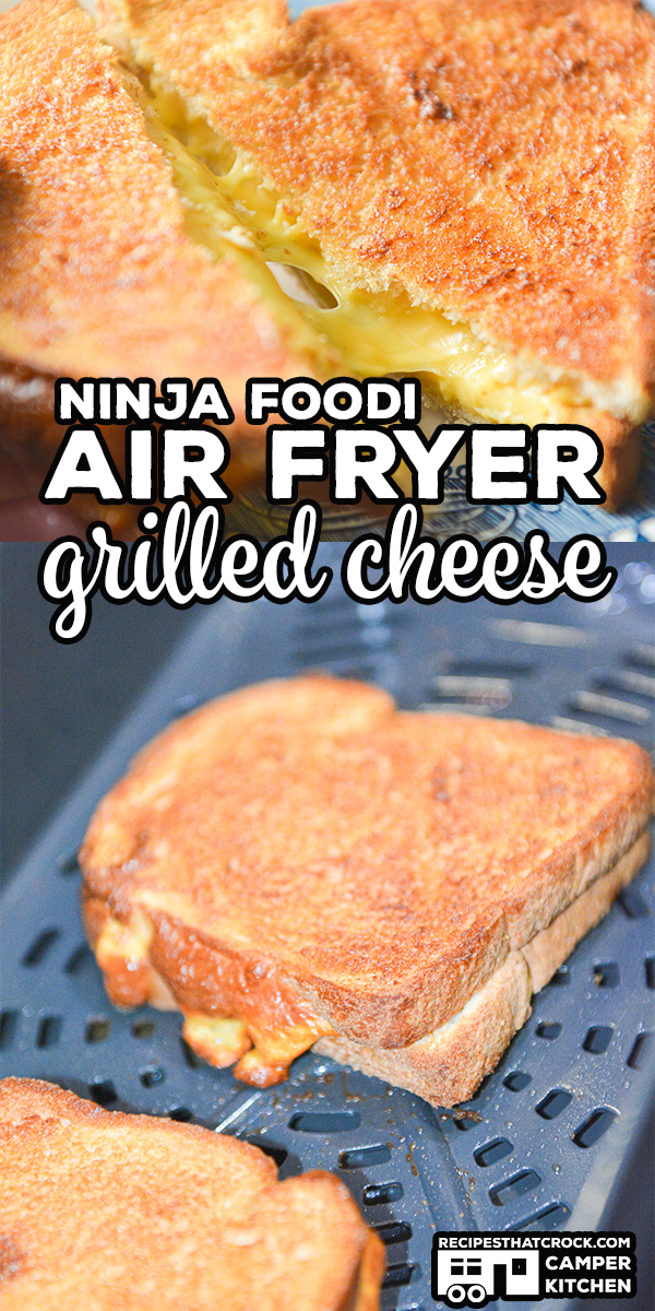 This recipe for Air Fryer Grilled Cheese is a super easy Ninja Foodi or traditional Air Fryer recipe that makes a perfectly toasted outside and melted cheesy inside. Low carb options too! via @recipescrock