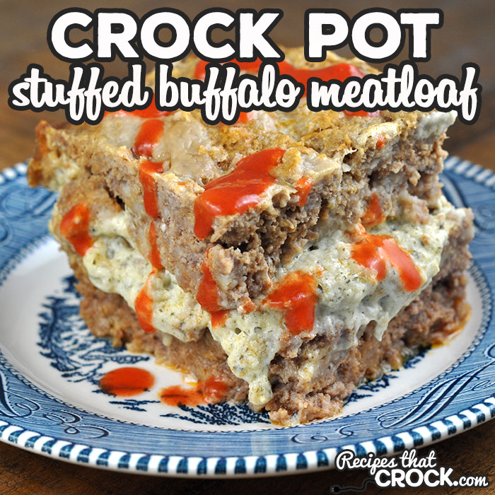 Meatloaf night will not be the same once you try this delicious Stuffed Crock Pot Buffalo Meatloaf! It is easy to put together and so yummy!