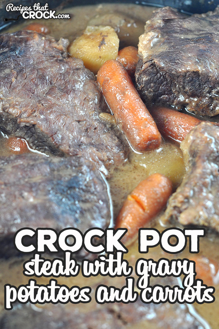 This Crock Pot Steak with Gravy Potatoes and Carrots recipe takes my Slow Cooker Steak with Gravy recipe and makes it a one pot meal!
