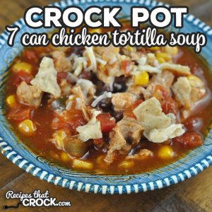 This 7 Can Chicken Tortilla Soup is incredibly simple to make and wonderfully delicious! You are going to make this recipe over and over again!