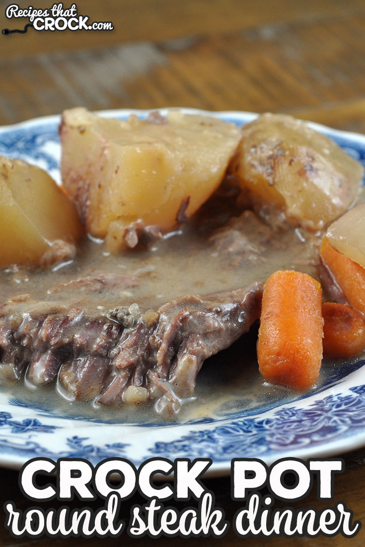 This Crock Pot Round Steak Dinner takes our extremely popular Easy Crock Pot Round Steak recipe and makes it a delicious one pot meal! You are going to love it!