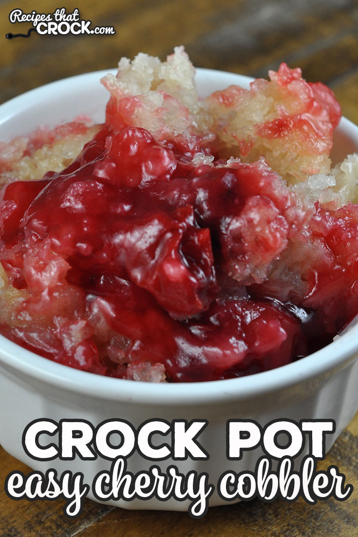 We love this Easy Crock Pot Cherry Cobbler recipe! It is such a simple recipe to put together, but the flavor is absolutely delicious! Win win! via @recipescrock