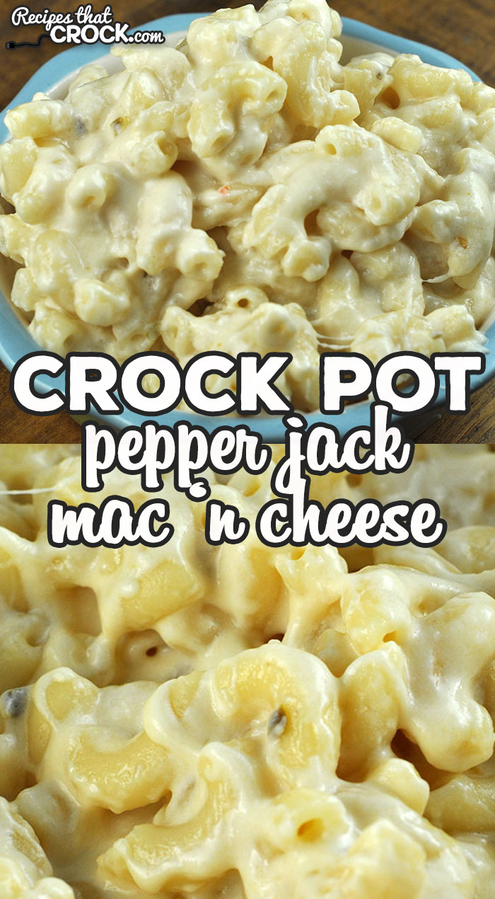 Change up your same ol' mac 'n cheese with this amazing Pepper Jack Crock Pot Mac 'n Cheese recipe. It is simple to make and absolutely delicious!