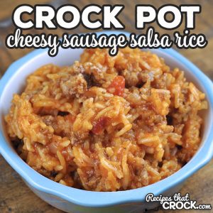 This Crock Pot Cheesy Sausage Salsa Rice recipe can be thrown together in 10 minutes flat and is super yummy! Our family loved this delicious meal!