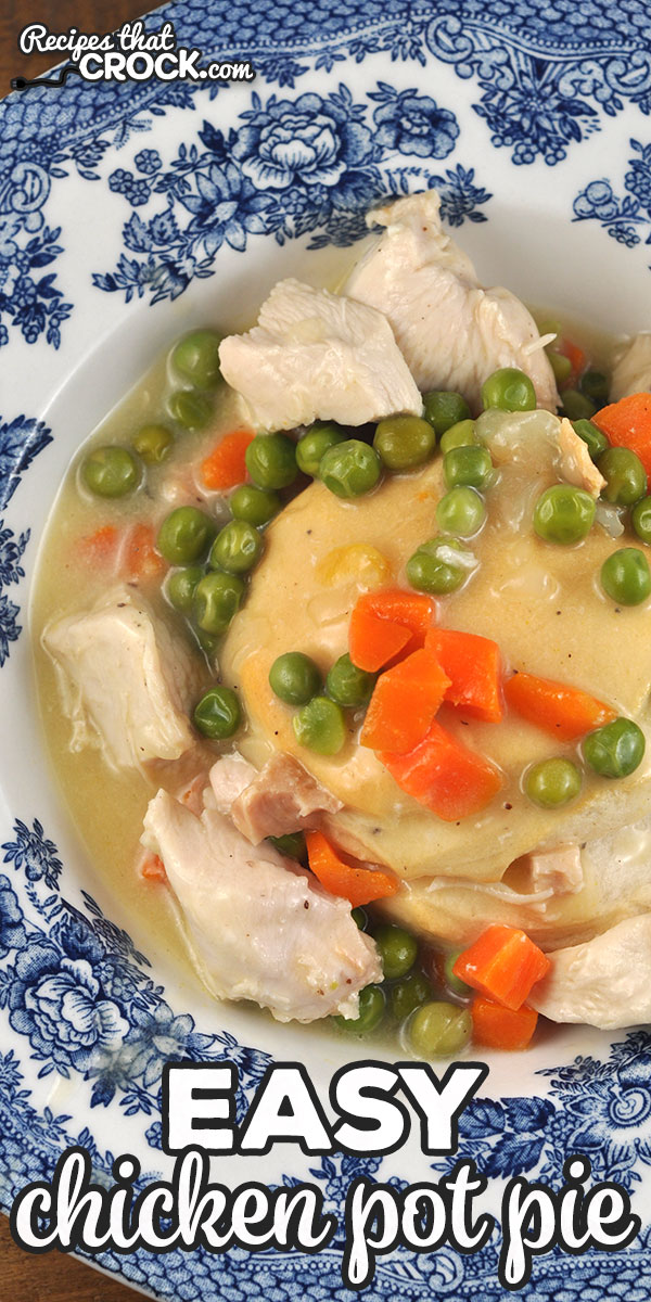 This Easy Chicken Pot Pie recipe for your stove top is absolutely delicious and gives you a homemade dinner in about 45 minutes! via @recipescrock