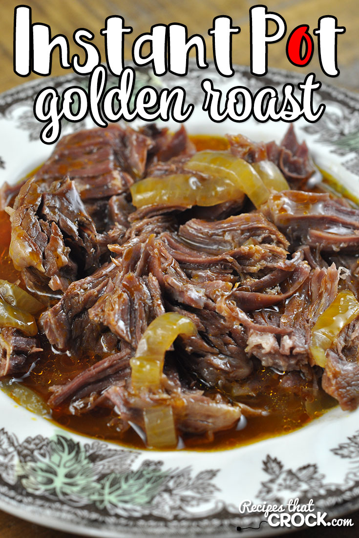 This Golden Instant Pot Roast recipe has the same great taste as our Golden Crock Pot Roast, but can be made in a fraction of the time! We love it!