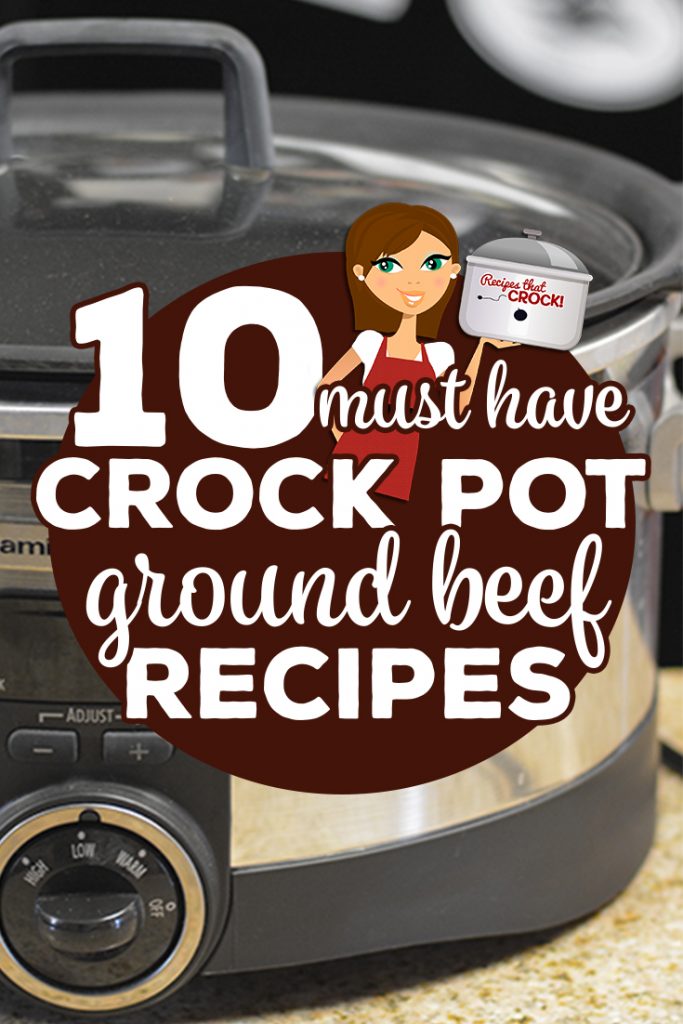 These are our 10 Must Have Crock Pot Ground Beef Recipes. These tried and true recipes are our go-to for an easy dinner every time! We've included our popular Crock Pot Make Ahead Ground Beef recipe to make meal prep even quicker! This collection includes: Crock Pot Make Ahead Ground Beef, Crock Pot Cheesy Beefy Mac Casserole, Crock Pot Chili Mac Casserole, Crock Pot Crustless Pizza, Crock Pot Hamburger Casserole, Crock Pot Hamburger Soup, Crock Pot Mississippi Loose Meat Sandwiches and more