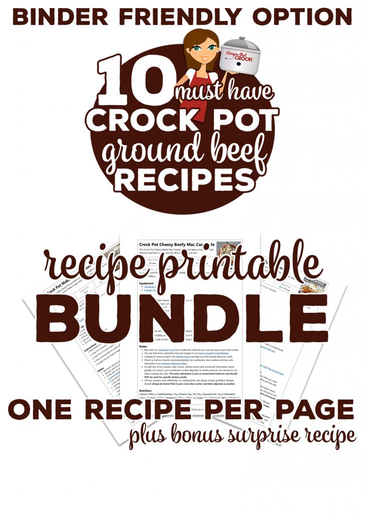 This Recipe Printable Bundle easily prints 10 of our MUST HAVE ground beef recipes (plus a Bonus Recipe for your recipe collection). 